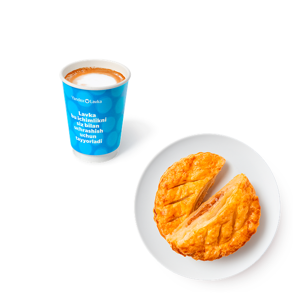 Туфелька яблочная «Из Лавки», 120 g + Американо Молочная карамель «Яндекс Лавка», 300 ml