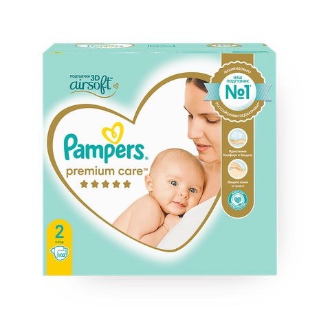 Подгузники Pampers Premium Care 2 размер 4-8 кг