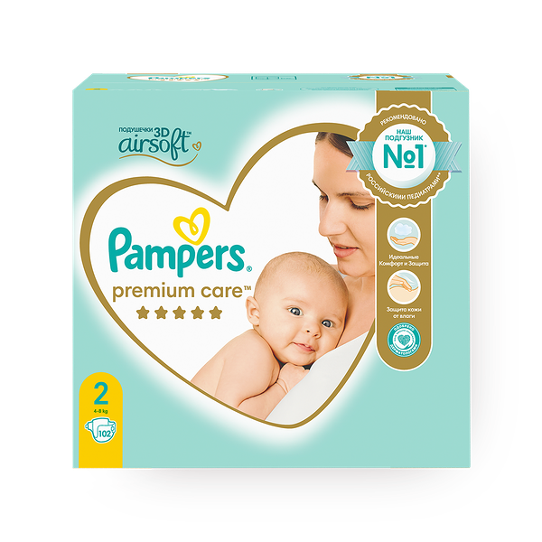 Подгузники Pampers Premium Care 2 размер 4-8 кг