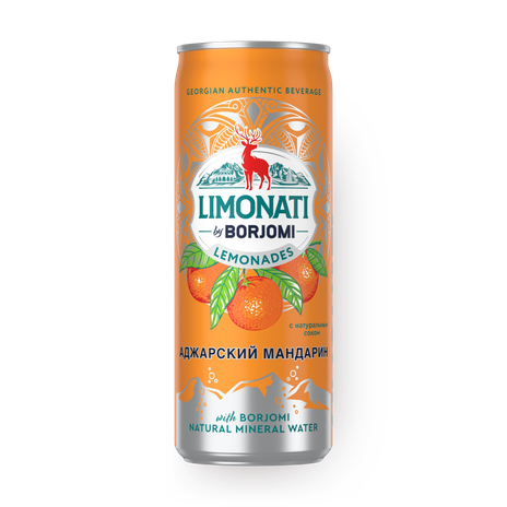 Лимонад Limonati by Borjomi мандарин с соком и минеральной водой