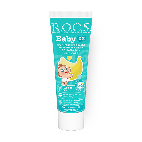 Зубная паста R.O.C.S. Baby Нежный уход банановый микс