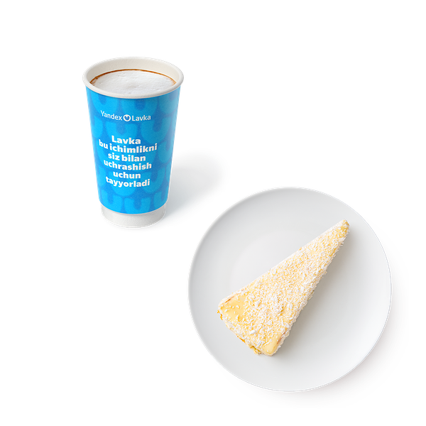 Чизкейк Victoria Cake кокос замороженный + Гранд Латте «Яндекс Лавка»