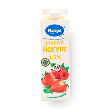 Йогурт живой Natige клубника-малина 1,5%