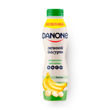 Йогурт питьевой Danone банан
