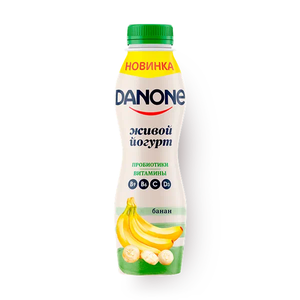 Йогурт питьевой Danone банан