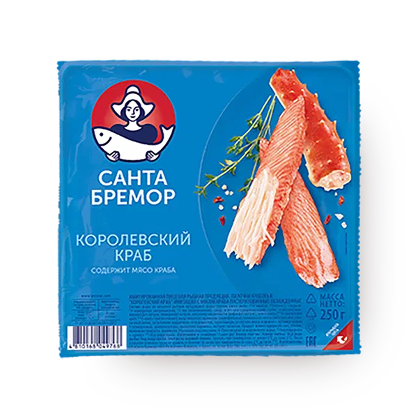 Палочка крабовая «Санта Бремор» Королевский краб с мясом краба