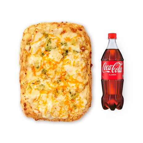 Пицца Четыре сыра «Из Лавки» и Напиток Coca-cola Classic, 1 L