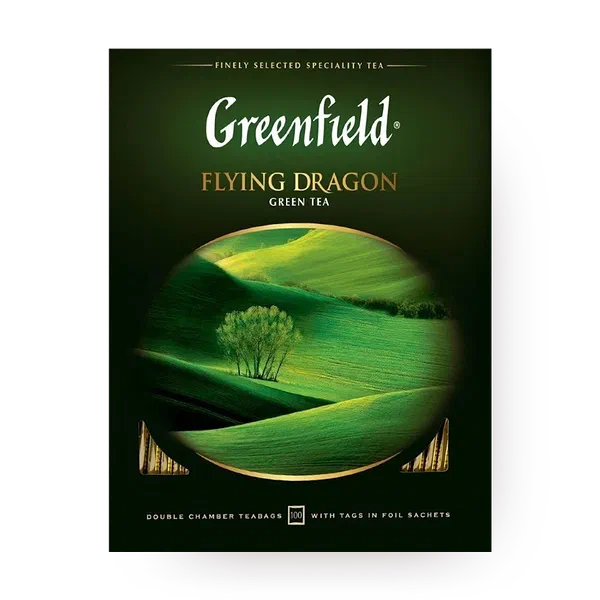 Чай зелёный Flying Dragon Greenfield в пакетиках