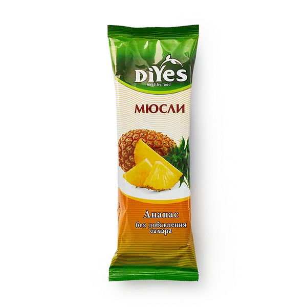 Батончик-мюсли DiYes ананас без сахара