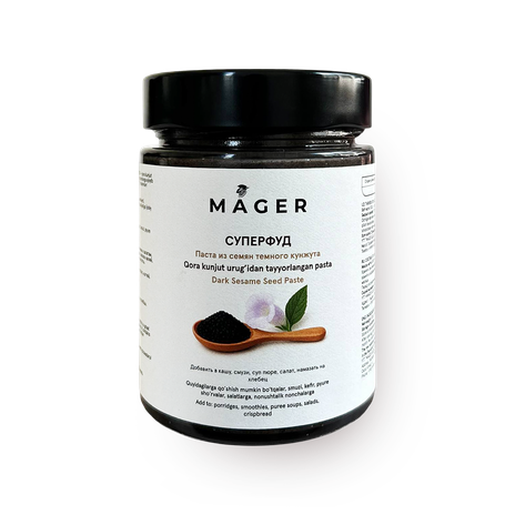 Крем-паста тёмный кунжут Mager Урбеч без сахара