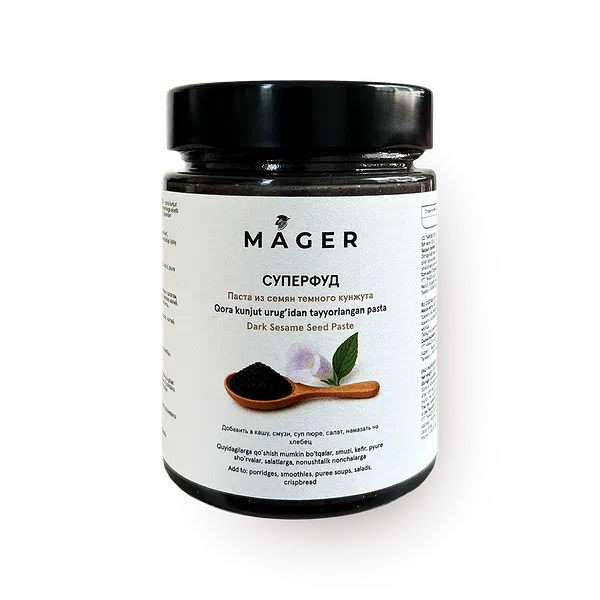 Крем-паста тёмный кунжут Mager Урбеч без сахара
