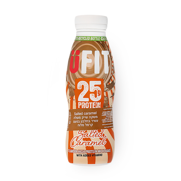 UFIT salted caramel flavored protein drink