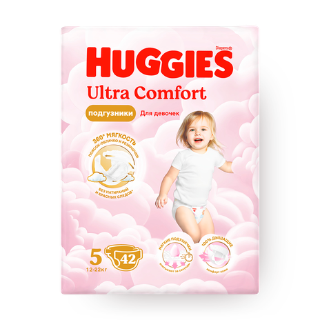 Подгузники Huggies Ultra Comfort Jumbo 5 для девочек