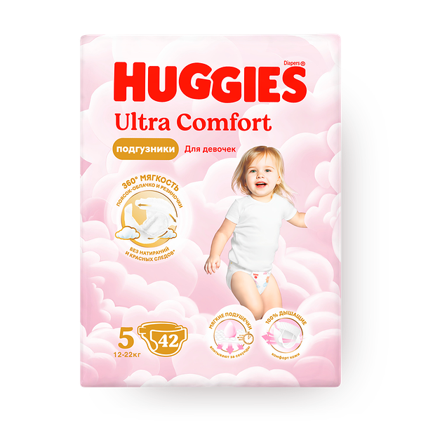Подгузники Huggies Ultra Comfort Jumbo 5 для девочек