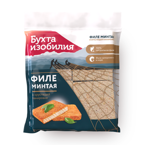 Филе минтая «Бухта Изобилия» без кожи в панировке