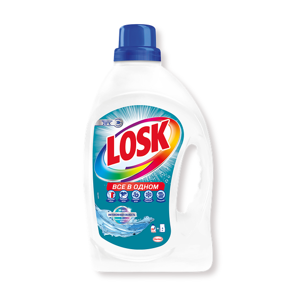 Гель для стирки Losk Всё в одном для цветного и белого