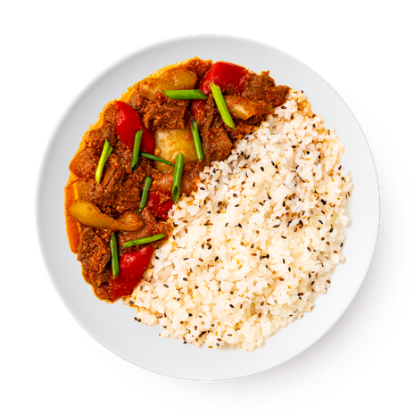 Говядина с овощами и рисом Cha-Cha-Cha