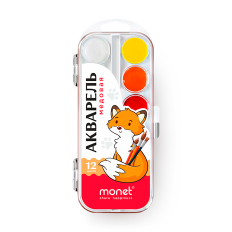 Краски акварельные Monet 12 цветов