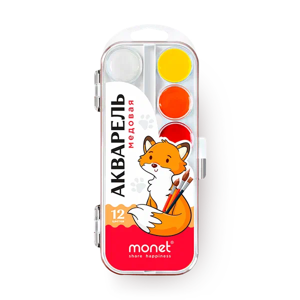 Краски акварельные Monet 12 цветов