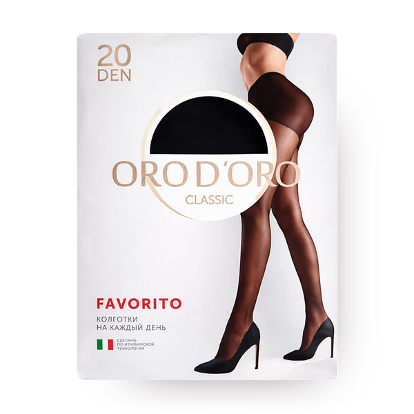 Колготки женские Orodoro Favorito 20 den цвет Nero размер 4