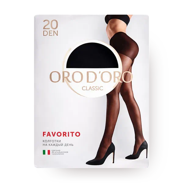 Колготки женские Orodoro Favorito 20 den цвет Nero размер 5