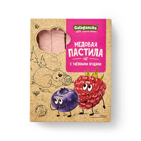 Пастила медовая с таёжными ягодами Galagancha