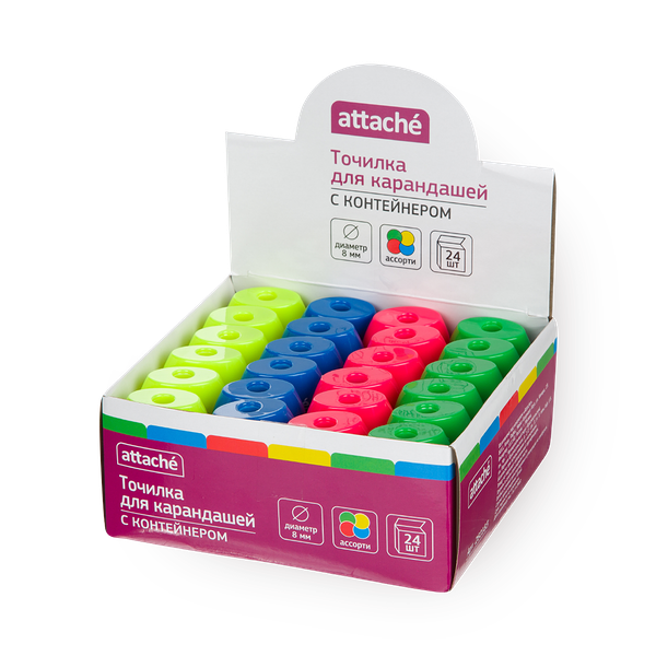 Точилка Attache APS105 1 отверстие с контейнером