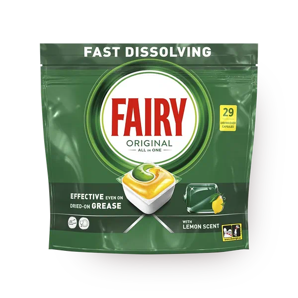 Капсулы для посудомоечных машин Fairy Всё в 1 лимон