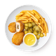 Котлеты куриные с картофелем фри