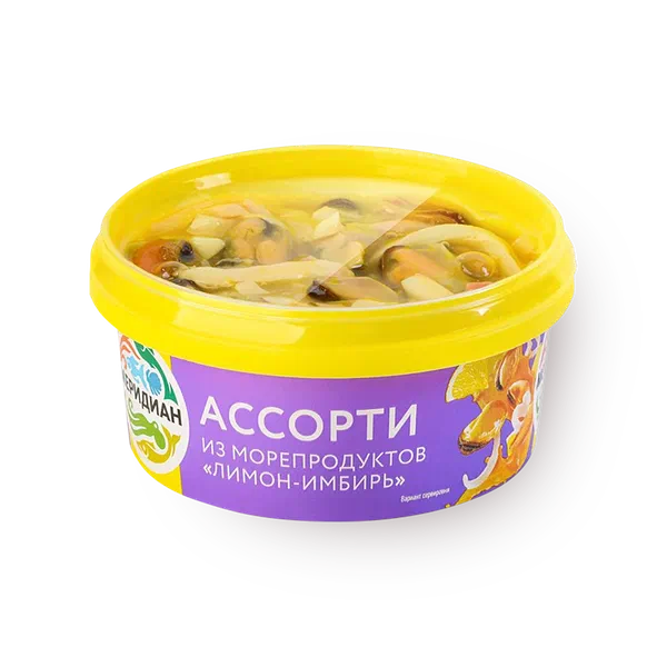 Морское ассорти в соусе лимон-имбирь «Меридиан»