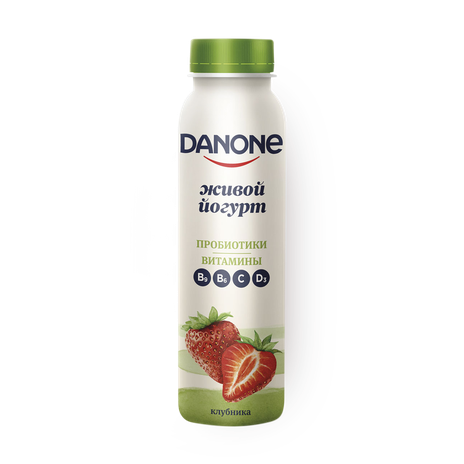 Йогурт питьевой Danone клубника