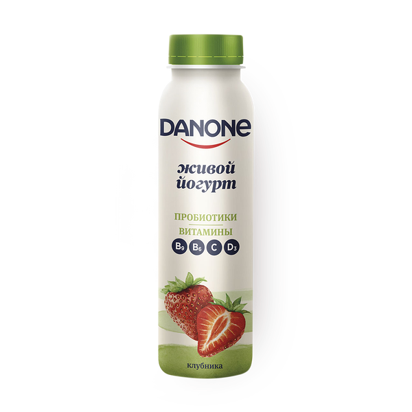 Йогурт питьевой Danone клубника