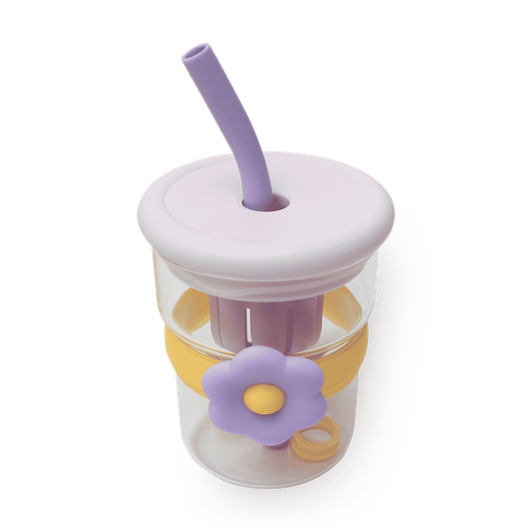 Стакан стеклянный XJRJ фиолетовый 500 мл