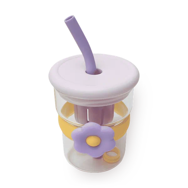 Стакан стеклянный XJRJ фиолетовый 500 мл