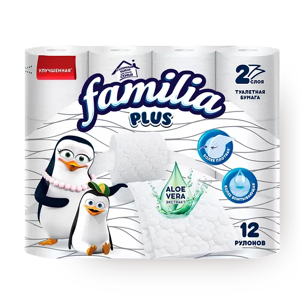 Туалетная бумага Familia Plus 2 слоя