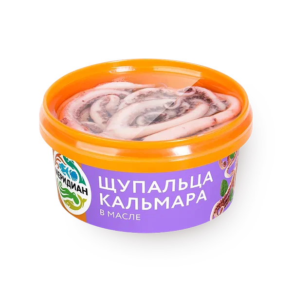 Щупальца кальмара в масле «Меридиан»