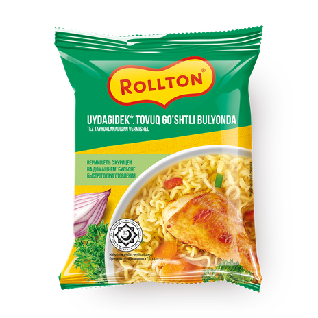 Вермишель «Роллтон» с курицей на домашнем бульоне