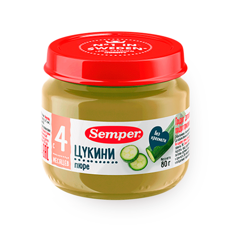 Пюре овощное детское Semper Цукини с 4 месяцев