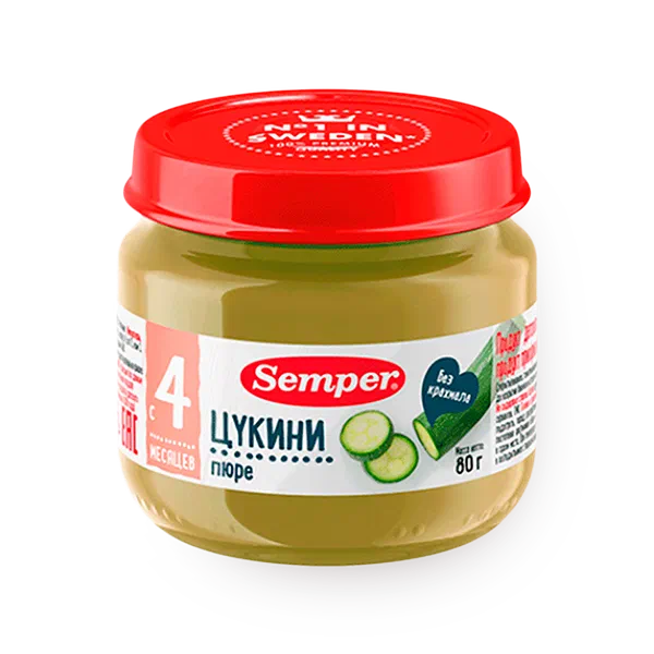 Пюре овощное детское Semper Цукини с 4 месяцев