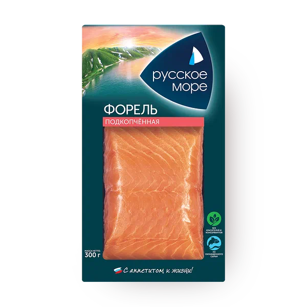 Форель подкопчённая «Русское море» филе-кусок
