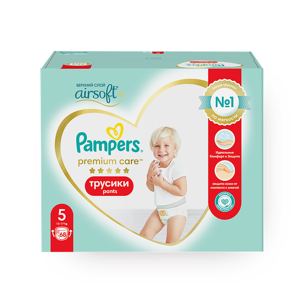 Подгузники-трусики Pampers Premium Care 12-17 кг размер 5
