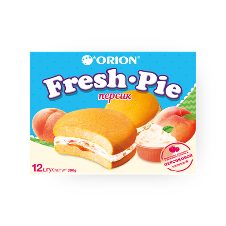 Пирожное бисквитное Fresh Pie персик 12 шт