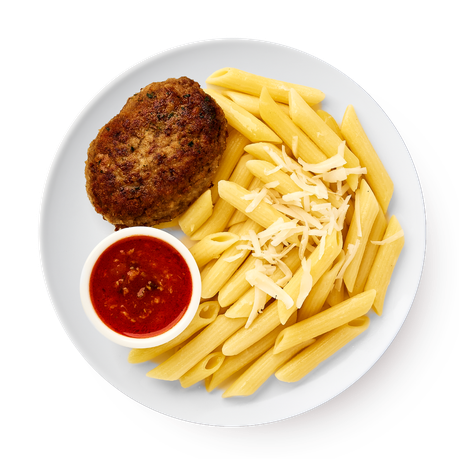 Котлета домашняя с макаронами Damdala