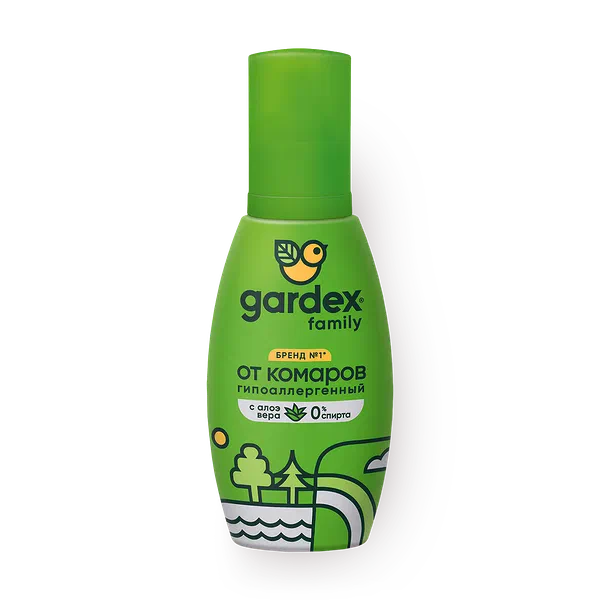 Спрей от комаров Gardex Family гипоаллергенный с алоэ вера