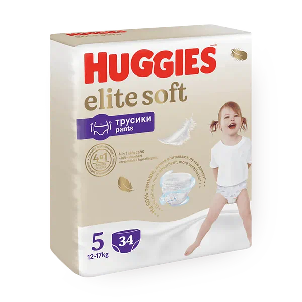 Подгузники-трусики Huggies Elite Soft 5 12-17 кг