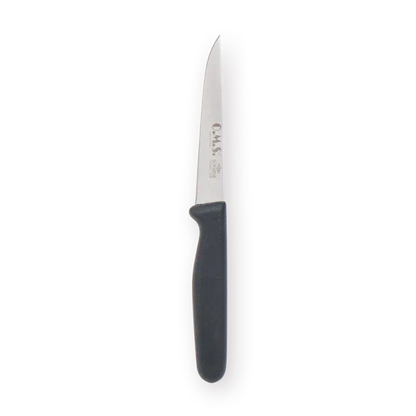 Нож кухонный O.M.S из нержавеющей стали чёрный 9,5 см