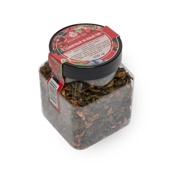 Чай зелёный фруктовый Assalom tea Клубничный