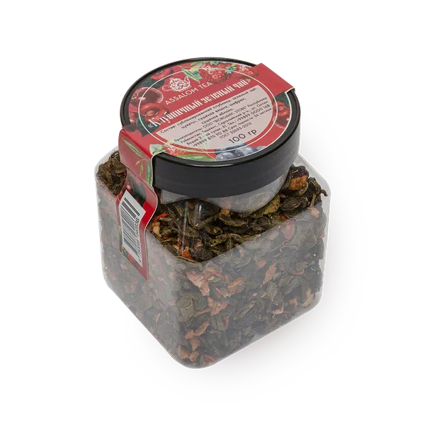 Чай зелёный фруктовый Assalom tea Клубничный