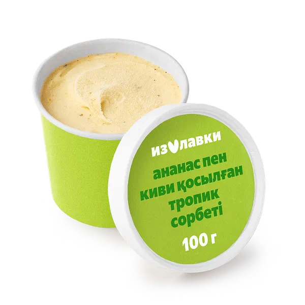 Мороженое сорбет Тропик «Из Лавки» с ананасом и киви