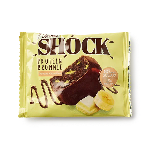 Бисквит протеиновый FitnesShock брауни банан без сахара